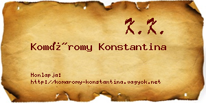 Komáromy Konstantina névjegykártya